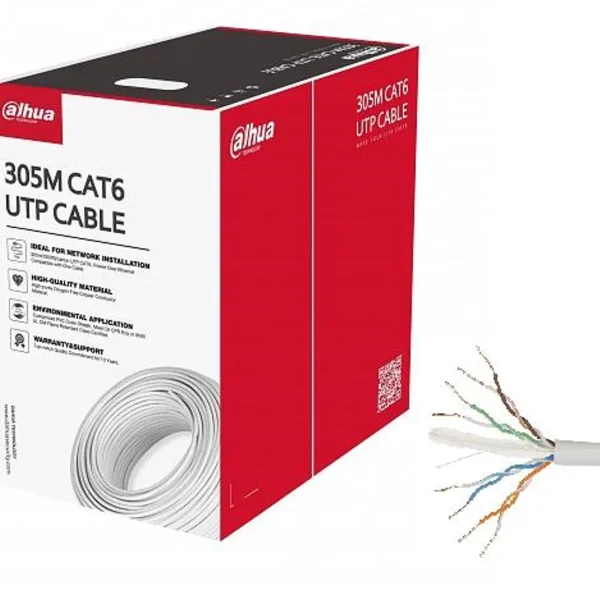 Network cable CAT6 UTP 305m white PFM920I-6UN-C Dahua