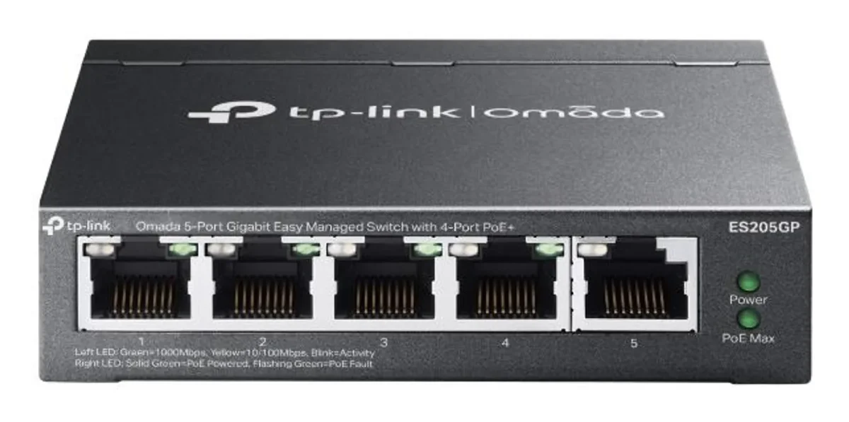 Switch|TP-LINK|Omada 5-Port Gigabit Easy Managed Switch with 4-Port PoE+|Switch type Managed|5xRJ-45 ports|RJ-45 Ports Type Gigabit Ethernet (10/100/1000)|ES205G
